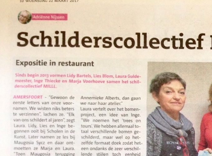 Maart 2017: Interview en publicatie schilderscollectief MILLL in Amersfoort Nu